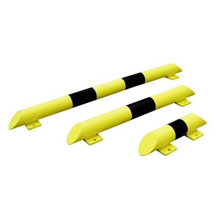 Butée de protection en acier - Ø 76mm - noir/jaune - 3 longueurs disponibles_0