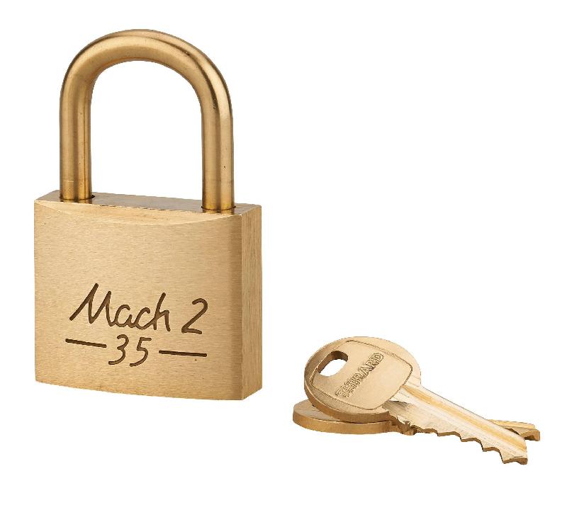 Cadenas à clé Mach 2 - 35mm - Corps laiton monobloc - Marque Thirard - Garantie 10 ans_0