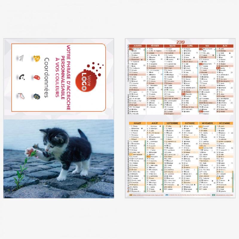 Calendrier poche animaux - personnalise_0