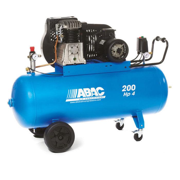 Compresseur d'air à piston ABAC - 200 litres triphasé 4 CV - tête bi-étagée bi-cylindres en fonte_0