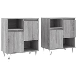 Helloshop26 - Buffet bahut commode armoire meuble de rangement organisateur cuisine salle de séjour salons lot de 2 sonoma bois 02_0036981 - 30002131_0