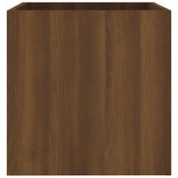 Helloshop26 - Jardinière bac lit surélevé plantes fleurs terrasse jardin 40 x 40 x 40 cm bois d'ingénierie marron 02_0037552 - 3000217662395_0