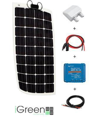 Kit solaire flexible 175w 12v van / camping-car / bateau_0