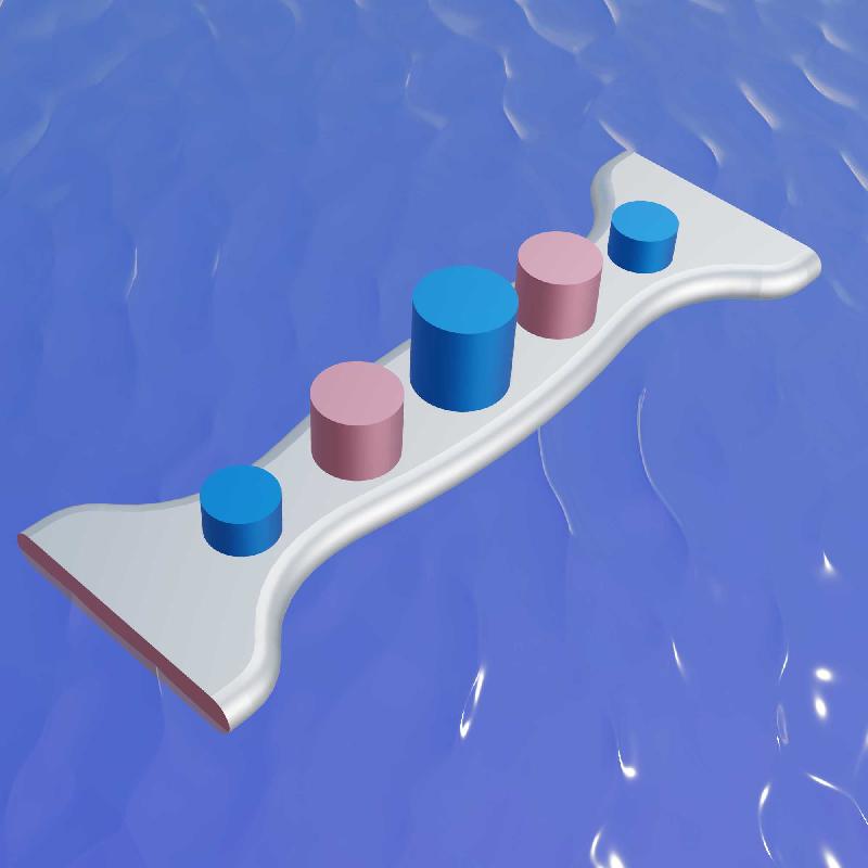 Les cinq plots - Structure gonflable pour aquapark - Dimensions 6x2x1m - Norme CE EN 25649_0