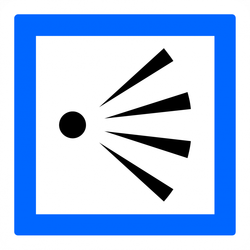 Panneau services point de vue CE21 - Pictogramme noir sur fond blanc - Liseré bleu_0