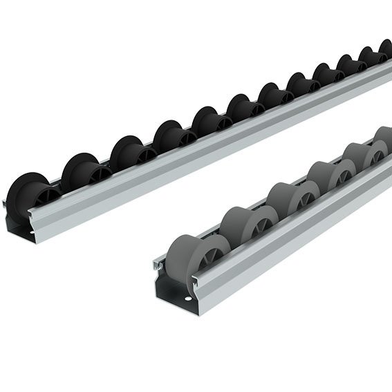 Rail à rouleaux économique, durable et à fonctionnement fluide avec bride -1 pièce - XST R28_0