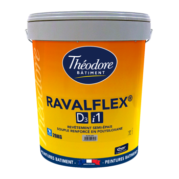 Revêtement de protection semi-épais souple - Acrylique en phase aqueuse renforcée en polysiloxane - réf. Ag01888 - Ravalflex® d3/i1 - Theodore_0
