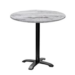 Restootab - Table ronde Ø80cm - modèle Bazila chêne islande - blanc TB-BZ4-R80M-CH.ISL_0