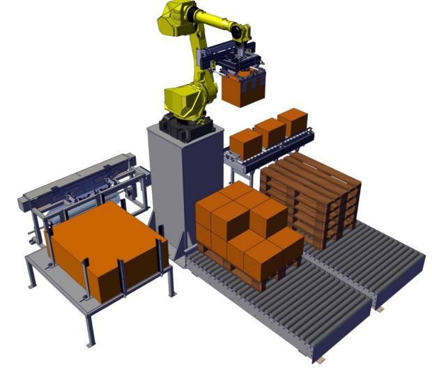 Robot palettiseur compact monoligne - EASYPAL® - Modulaire, flexible, empreinte au sol réduite_1