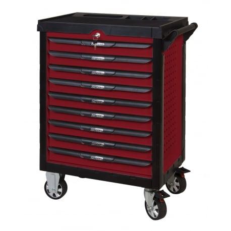Servante ULTIMATE rouge, 9 tiroirs - KS Tools | 809.0009_0