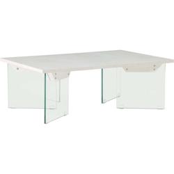 Table basse 120 x 80 cm pieds en verre Ester Venture Home - blanc 7340220833556_0