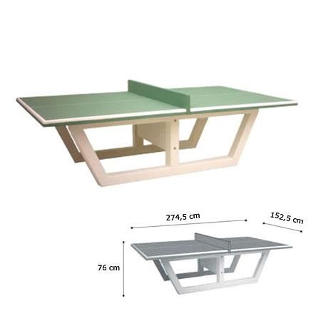 TABLE DE PING-PONG TOUT BÉTON ARMÉ  PLATEAU BLEU