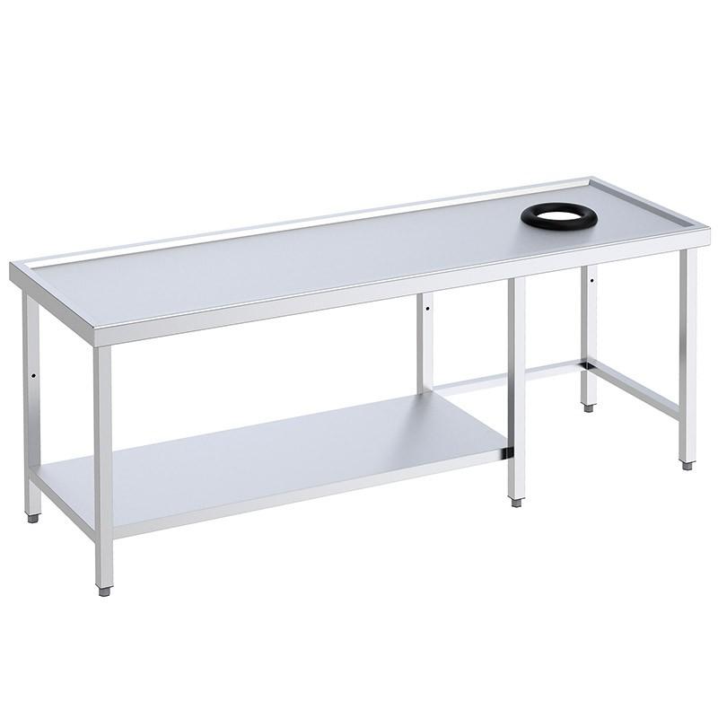 Tables avec orifice vide-déchets et étagère pour lave-vaisselle - 1400_0