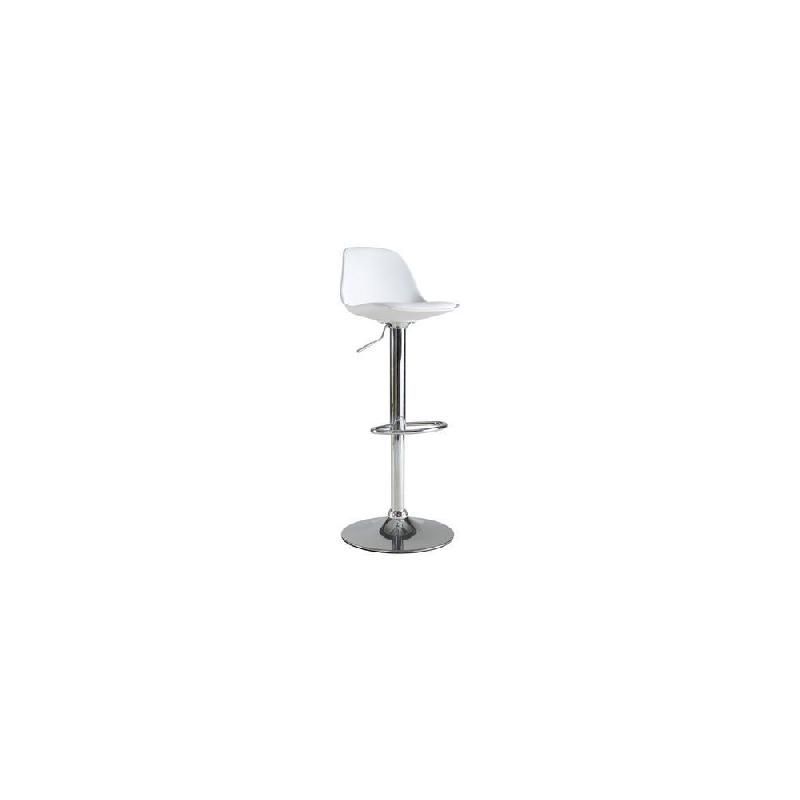 TABOURET HAUT DE BAR COCKTAIL   HAUTEUR AJUSTABLE  - BLANC