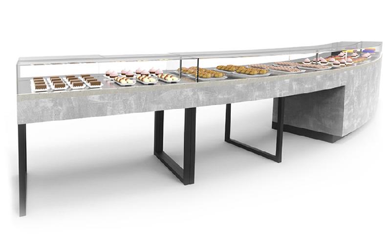Vitrine MINIMAL - Design moderne pour boulangerie et pâtisserie avec options réfrigérées et bi-température_0