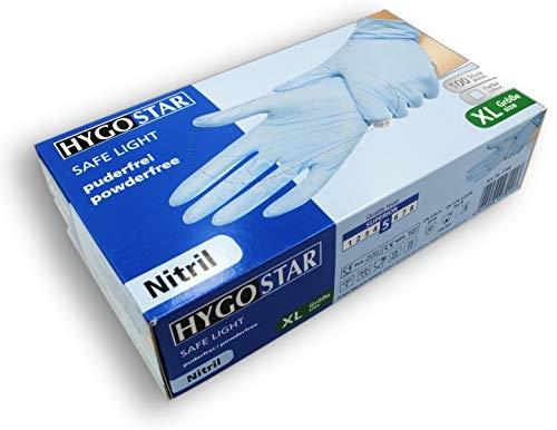 GANTS JETABLES EN NITRILE NON POUDRÉS - TAILLE XL - BLEU (100) HYGOSTA_0