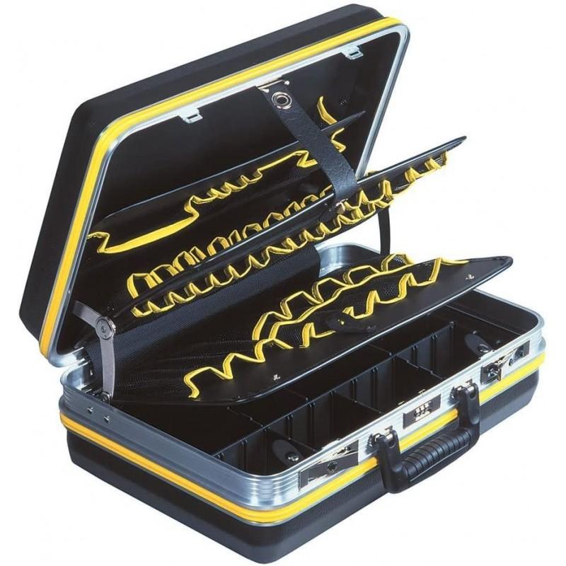 18001101 - Coffret à outils en ABS - 46 compartiments - dimensions 460x310x160 mm - double verrouillage CK_0