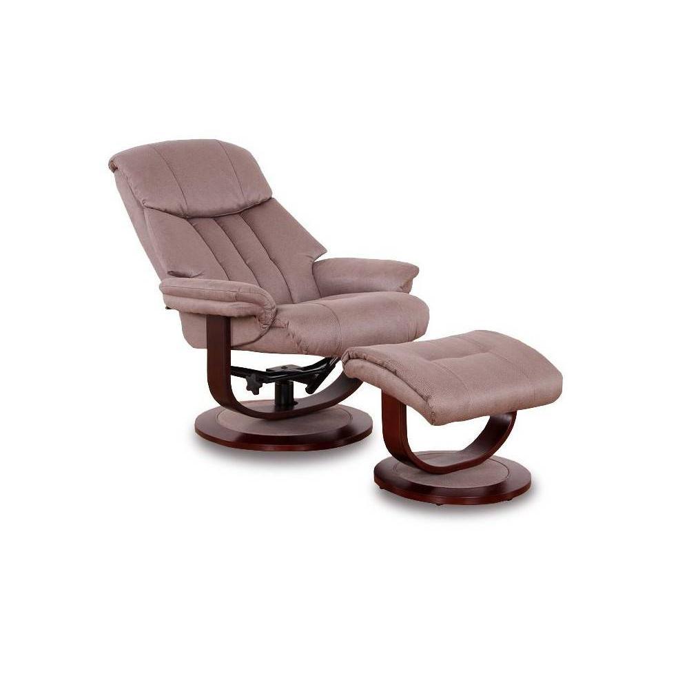 AFFINITY FAUTEUIL RELAX AVEC REPOSE PIEDS, MICROFIBRE BOA MARRON CENDRÉ