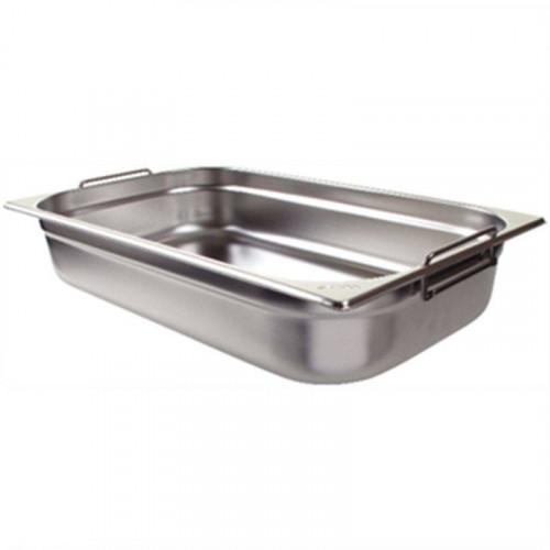 BAC GASTRONORM AVEC POIGNÉES GN 1/1 HAUTEUR 100 MM EN INOX 18/0 VOGUE