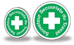 BADGES ET STICKERS SAUVETEURS ET SECOURISTES DU TRAVAIL