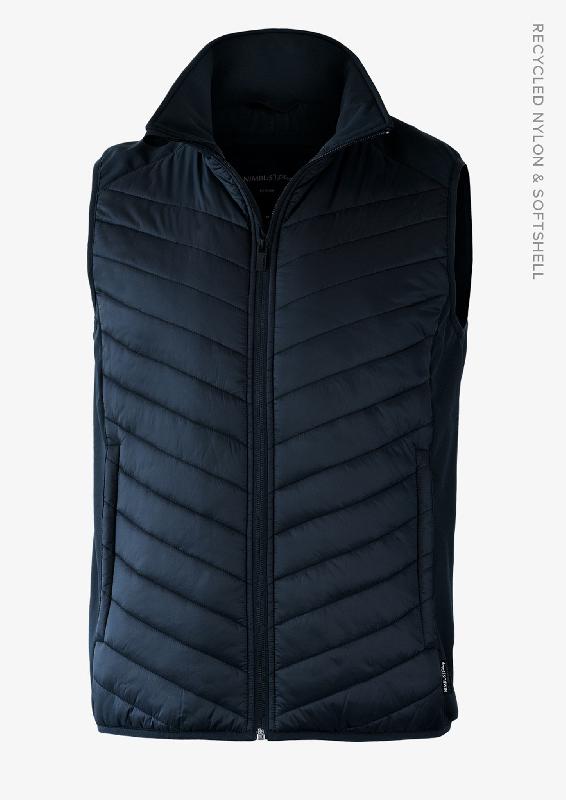 Gilet hybride - Isolation en fibre Sorona® Aura - Benton Homme - Bleu marine - Nimbus_0
