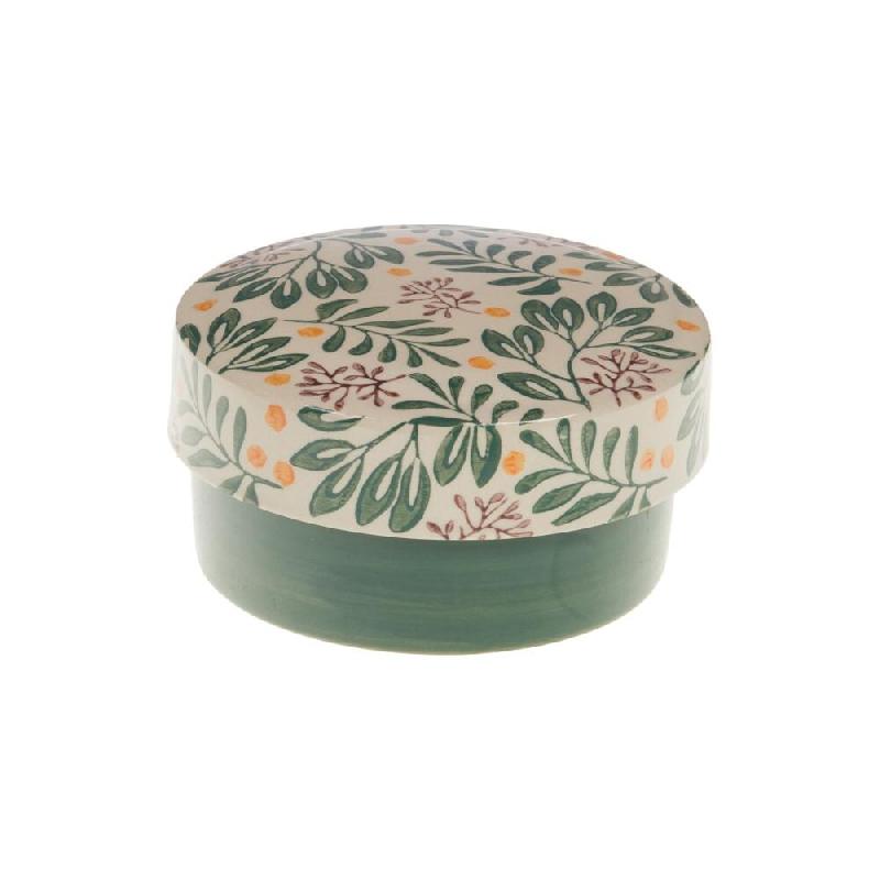 Boite à fromage Lina -  Vert Rond Grès Amadeus 12x12 cm - vert 3520071977294_0