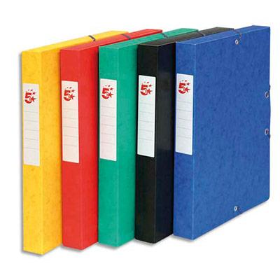 BOÎTE DE CLASSEMENT 1ER PRIX - DOS DE 4 CM - CARTE LUSTREE - COLORIS ASSORTIS - LOT DE 15