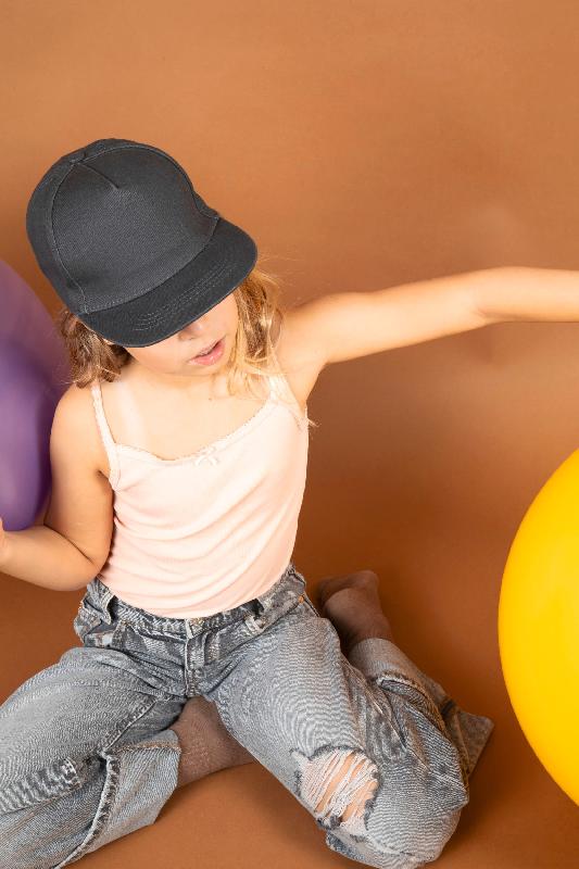 Casquette enfant snapback - 5 panneaux - 100% coton sergé - Réf: KP147 - Marque K-up_0