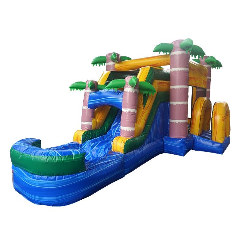Château gonflable Sauvage - Combo Bouncer et Toboggan - 7x4,5x4m - Réf. CO25-LI_0