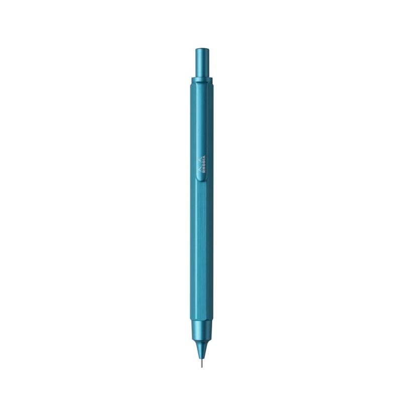 Lot de 2 Portemine rechargeable Rhodia scRipt, mine 0,5, gomme sous le poussoir, corps coloris turquoise - 3037920093963_0