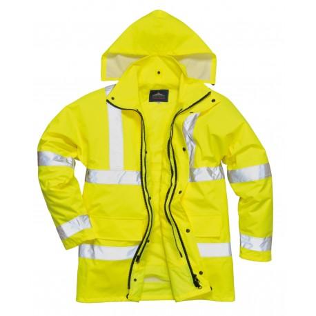 Parka haute-visibilité 3-en-1 jaune - Référence S468YERXS - imperméable avec gilet amovible réversible_0