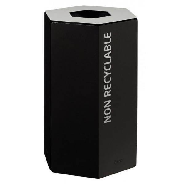 Poubelle de tri sélectif 50 litres - Hexatri - Gris clair - Avec ou sans serrure - Marque Rossignol_0