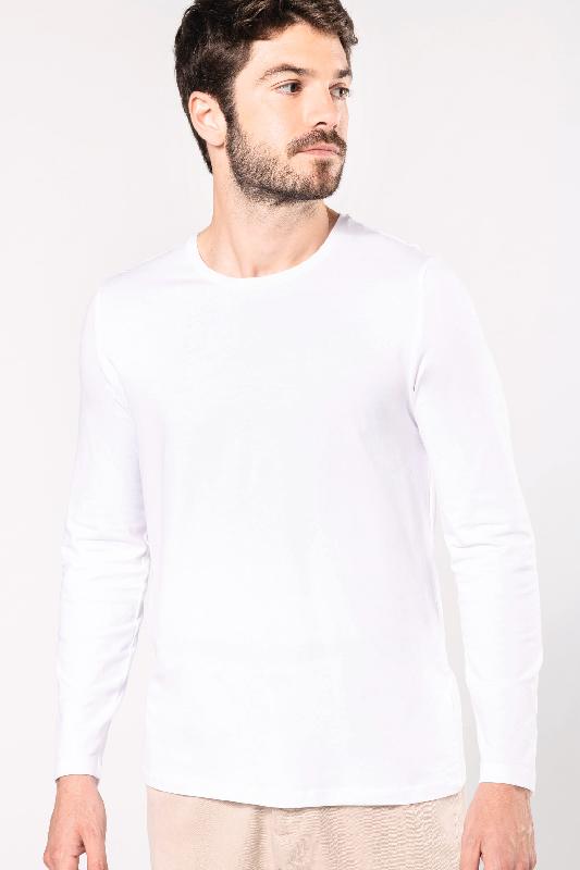 T-shirt col rond manches longues homme - Kariban - Réf: K3016 - 97% coton / 3% élasthanne_0