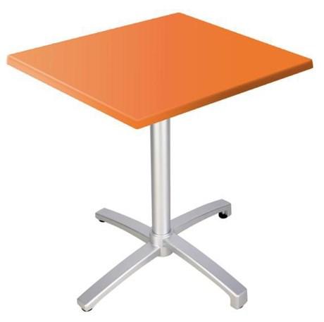 TABLE DE TERRASSE CARRÉE EVA ORANGE 60 X 60 CM