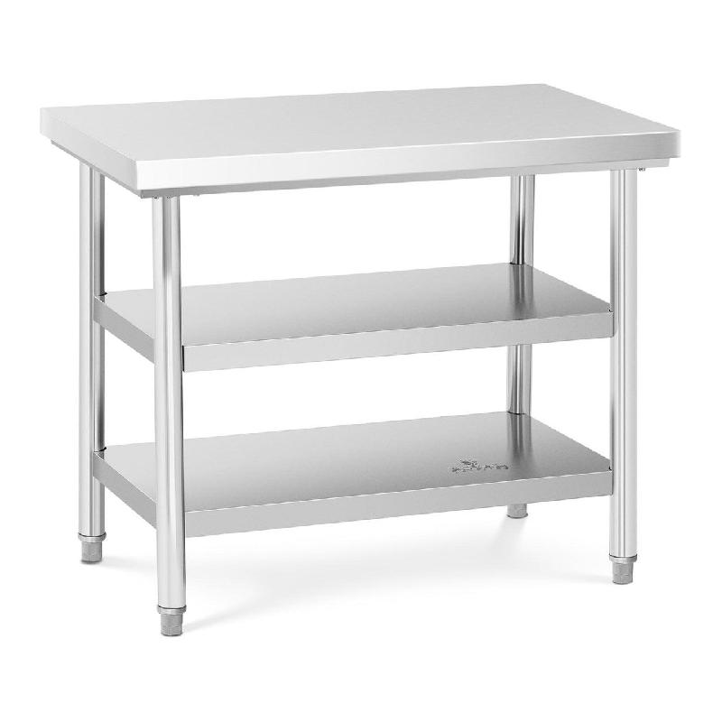 TABLE DE TRAVAIL INOX 100 X 60 CM 600 KG 3 NIVEAUX 14_0003672_0
