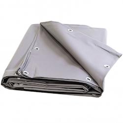 Univers Du Pro - Bâche de protection PVC 4x3 m grise - Étanche, œillets tous les 25 cm, haute protection_0