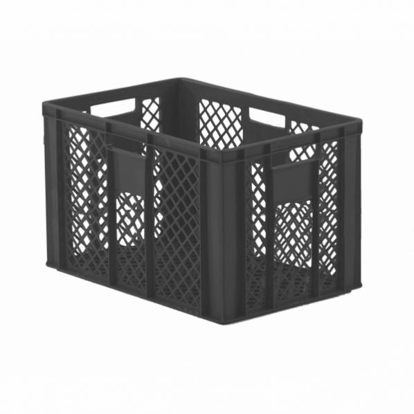Bacs alimentaires ajourés 600x400 mm - Hauteur 410 mm - Capacité 80L - Gris - Marque Rolléco_0