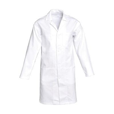 Blouse homme manches longues 100% coton blanc, taille 52 / 54_0