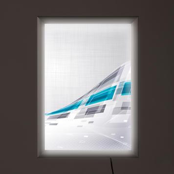 Caisson lumineux LED - double face - 700 x 1000 mm - aluminium/acrylique/PVC - intensité 2000 Lux_0
