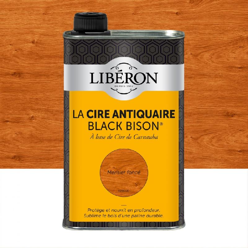 Cire liquide meuble et objets antiquaire black bison® liberon, merisier foncé 0.