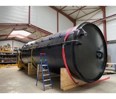 Cuve de stockage cylindrique plastique - jusqu'à 50 m3 - simple ou double peau_0