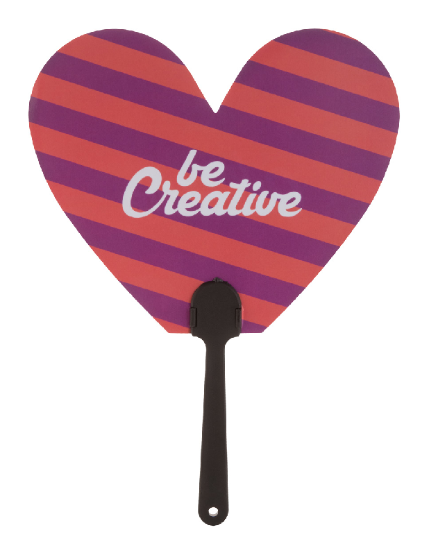 Éventail sur-mesure - poignée plastique et papier stratifié - impression digitale logo - minimum 100 pcs_0