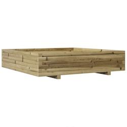 Helloshop26 - Jardinière bac lit surélevé plantes fleurs terrasse jardin 110 x 110 x 26,5 cm bois de pin imprégné marron 02_0037301 - 3000213830538_0