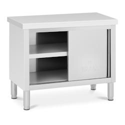 Helloshop26 - Meuble bas en acier inoxydable armoire en inox armoire de travail en inox 100 x 50 cm capacité de 330 kg  14_0005010 - 3000227751539_0