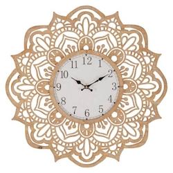 Horloge en mdf Carving 60 x 4.5 cm Mauro Ferretti - marron 0647980000_0