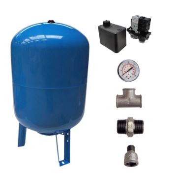 Kit réservoir à vessie AQUASYSTEM vertical 500L - 1''1/4 - Réf. VAV500L114 - Gestion efficace de la pression_0