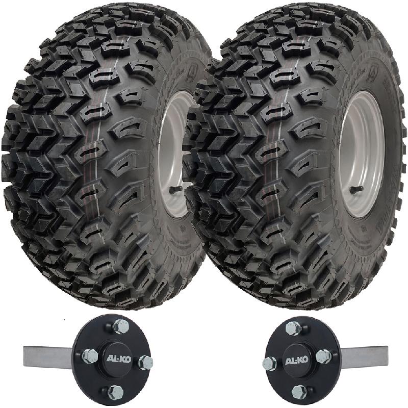 22x11.00-8 ATV Trailer Kit Utility Wheels Rims 35x35 ALKO Hub  Stub Axles 750kg_0
