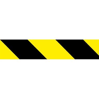 28626 - Marquage au sol pour entrepôt Direct Signalétique - Bande adhésive jaune/noir 450 x 3000 mm - Passage fréquent, trafic intense_0