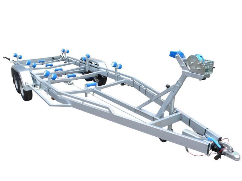 Remorque porte-bateau VLEMMIX - 7m x 2m20 - 2x1800kg - 3500kg - homologation européenne_0