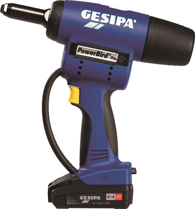 Appareil à  rivetage aveugle sans fil PowerBird® Pro Gold Edition 7 pièces 20 000 N L-Boxx GESIPA_0